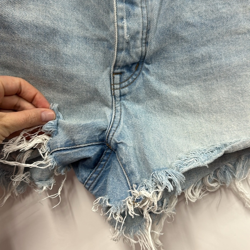 Madewell curvy relaxed denim shorts frayed hem 27 - Picture 2 of 7